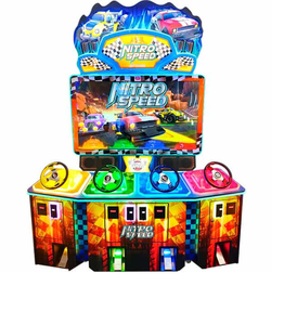 เครื่องเกมอาร์เคดไนโตรสปีด 4 ผู้เล่น แบบหยอดเหรียญ เกมสนุกสำหรับครอบครัว หน้าจอ HD 65 นิ้ว เกมแข่งรถแบบอินเทอร์แอคทีฟสำหรับเด็ก - Product Image 1