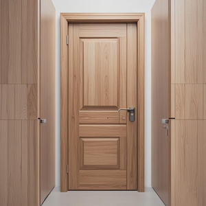 Puerta de Madera MDF Sólida de Calidad Personalizada con Marco, Diseño Minimalista para Dormitorio, Buena Resistencia a la Humedad, Puertas Interiores de Madera - Product Image 2