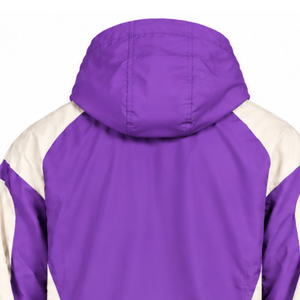 Veste coupe-vent légère à capuche pour homme, couleur unie violette, avec fermeture éclair quart de tour, idéale pour l'entraînement décontracté et les activités de plein air - Product Image 4