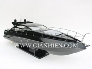 GIA NHIEN CO. LTD Vietnam SUNSEEKER PREDATOR 64 NEGRO, Yate de Madera Ecológico, Modelo Independiente, Hecho a Mano, Decoración Marítima - Product Image 4