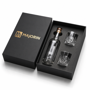 Caja de Regalo Magnética Rectangular Negra Premium para Vino, Hecha en China, con Inserto de Espuma EVA Personalizado - Product Image 1