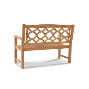 Banco de Jardín Moderno de Madera de Teca con Estructura de Madera Resistente para Parques, Hoteles, Villas, Asientos Exteriores Confortables - Product Image 3