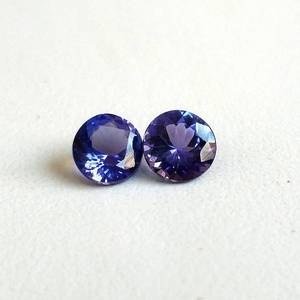 Pierre précieuse naturelle Tanzanite ronde taille brillant facettée 5,5 mm non chauffée, pierre calibrée en vrac, Tanzanite en gros pour bijoux - Product Image 1