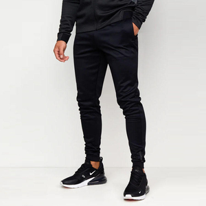 Conjunto de Sudadera Unisex Negra con Cierre de Cremallera, Manga Larga, Patrón Geométrico, Ropa Deportiva Casual, Bolsillos Laterales, Corte Holgado - Product Image 4