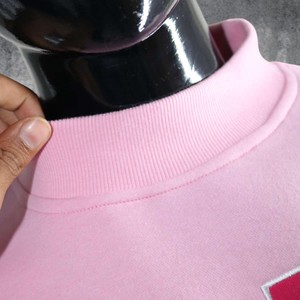 Sudadera MILLER Rosa para Hombre, Cuello Redondo, Talla Grande, Felpa de Algodón, Apliques de Letras en Chenilla, Personalizable OEM - Product Image 3