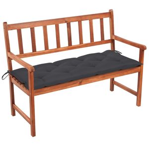 Banc de jardin marron clair avec coussin anthracite – Catégorie de produits : Bancs de patio - Product Image 1