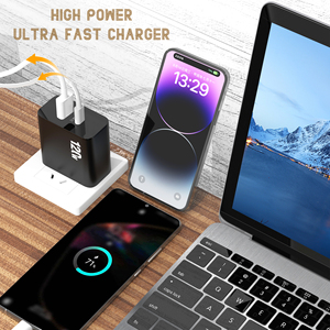 High Power 120W GaN Ultra <b>Fast</b> Charger Dual USB C USB A Universal UK EU US <b>Plug</b> Power Adapter For Phone Laptop - Product Image 4