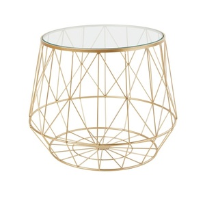 Elegant Metal Coffee <b>Table</b> With Wooden <b>Top</b> Contemporary Living Room Furniture Stylish Center <b>Table</b> Premium Design - Product Image 5