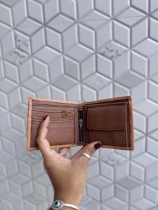 Nueva Cartera de Cuero Hecha a Mano para Hombre, Cierre de Cremallera Corta, Multifuncional, en Oferta, para Uso Diario, Estilo Minimalista Marrón - Product Image 5
