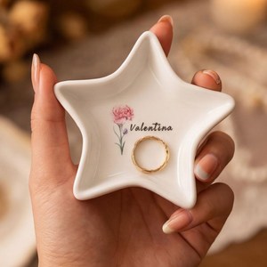 Decorative Ceramic Jewelry Tray Custom Logo Porcelain Trinket Dish Heart Shaped <b>Ring</b> <b>Plate</b> For Home Decor - Product Image 3