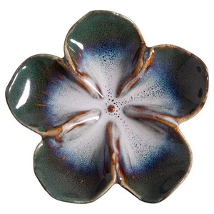 12cm Japanese Sakura Flower Shaped Ceramic Seasoning Dish Creative Unique Shape 5 Reactive Glazes Kiln Dishwasher Safe Durable - Product Image 3
