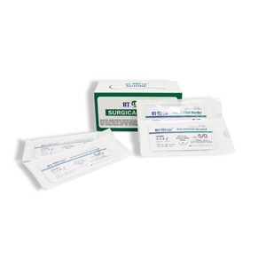 Cinta blanca de poliéster de ancho, 5mm, 50CM de longitud, aguja de cuerpo redondo doble, SUTURA QUIRÚRGICA <span class=keywords><strong>no</strong></span> absorbible - Product Image 2