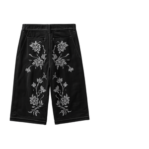 Pantalones Cortos Casuales de Lujo para Hombre, Negros, Bordados, Moda Premium, OEM, ODM - Product Image 1