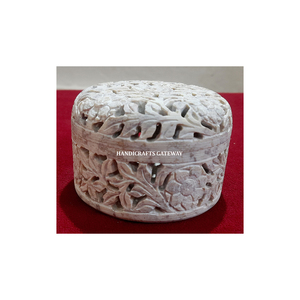 Dernière production sculptée à la main de belle stéatite sculpture boîte à bijoux de forme rectangulaire pour collier bijoux coffrets cadeaux - Product Image 3