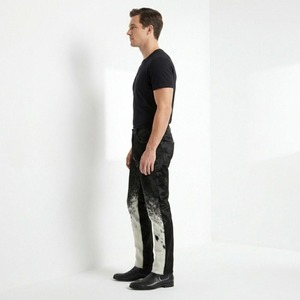 <b>Mens</b> Cowhide <b>Leather</b> Straight Canvas Casual Pants Premium <b>Trousers</b> Modern Everyday Wear Private Label Factory Direct OEM - Product Image 2