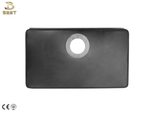 Évier de cuisine moderne à cuve unique en quartz fabriqué au Vietnam, 10 mm d'épaisseur, surface brossée, en quartz et résine, avec robinet monotrou - Product Image 2