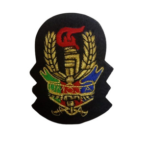 Écusson d'uniforme brodé sur mesure avec broderie en fil d'or - Product Image 1