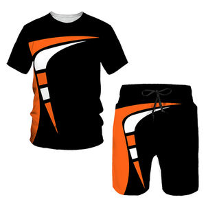 Men's Summer Breathable Quick Dry 100% Cotton Fashion Shorts T-Shirt <b>Set</b> Plus Size Casual Customized Color & Logo <b>Twin</b> <b>Set</b> - Product Image 4