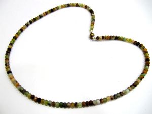 Natural Multi Peruvian <b>Opal</b> Beaded <b>Necklace</b> Magnetic Clasp Rondelle Shape - Product Image 3