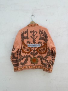 Wholsale Suzani <b>Velvet</b> <b>Jacket</b> Handmade Floral Embroidery <b>Jacket</b> Boho Hippie <b>Jacket</b> Inside Cotton Iining <b>Jacket</b> Winter <b>Jacket</b> - Product Image 4