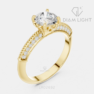 Bague de fiançailles en or blanc 14 carats avec diamant de laboratoire de 1,009 carats, coupe ronde, bague de mariée, certifiée IGI, bijoux fins, cadeau pour femme - Product Image 6