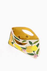 Bolso de mano tipo sobre con cuentas doradas y diseño floral para mujer, con correa de cadena, elegante bolso de fiesta - Product Image 2