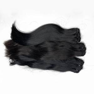Extensiones de Cabello Humano Remy Indio, Doble Trama, Puntas Completas, Cabello Liso Largo Negro - Product Image 3