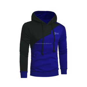 Conjunto de Sudadera con capucha para correr de gran tamaño para hombre, chándal deportivo liso con diseño forrado de logotipo impreso para parejas - Product Image 3