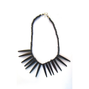 Collar exclusivo indio hecho a mano con espigas de hueso, cadena con cuentas, estilo punk, unisex, joyería para fiestas al mejor precio al por mayor. - Product Image 1