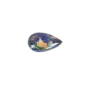 Cabochon en azurite naturelle attrayant, forme poire, 16,05 carats, pierre précieuse non montée pour bijoux - Product Image 3