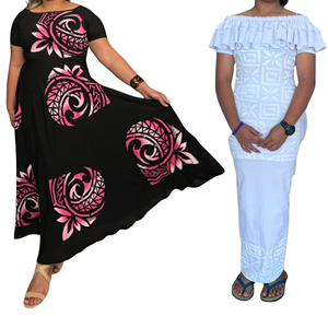 Vestido de sirena con trompeta de arte polinesio personalizado de las Islas del Pacífico, estilo samoano y fisi, de manga corta, con cola de pez, tallas grandes para mujer - Product Image 3