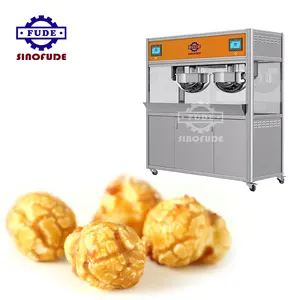 Mesin pembuat popcorn karamel otomatis, mesin jagung popcorn dioperasikan dengan baterai