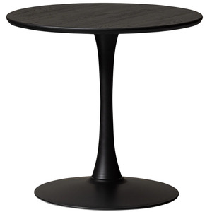 Mesa de Comedor Redonda Moderna con Tapa de Madera y Base de Metal, Diseño Minimalista para Uso Comercial - Product Image 1