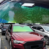 Film solaire pour vitres de voiture Green Chameleon VLT 64% Protection des vitres avant et arrière Protection contre les UV Isolation thermique