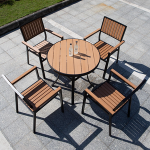 Conjunto de Muebles de Jardín con Estructura Metálica y Listones para Patio, Villa y Espacios Exteriores - Product Image 2
