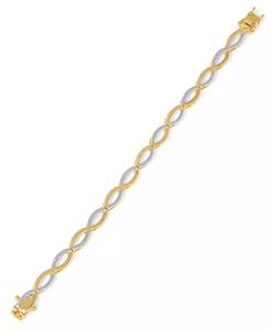 Bracciale infinito con accento di diamanti in targa d'oro | Macacy's - Product Image 2