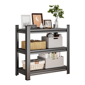 Scaffali Metallici a 3 Ripiani Regolabili in Altezza per Casa, Garage, Lavanderia e Studio - Unità di Stoccaggio Nere, Montaggio Richiesto - Product Image 6