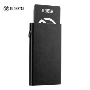 TILONSTAR TWM200 Luxury Universal Anti Theft RFID Blocking Wallet Aluminum Case Smart Pop up Credit <b>Card</b> <b>Holder</b> - Product Image 1