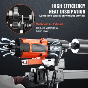 Carotatrice diamantata carotatrice da 10 pollici con anima in calcestruzzo umido per trivellare ruote con velocità 750RPM 1-1/4 \ "trapani elettrici per filettatura - Product Image 5