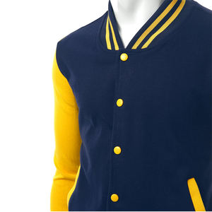 Chaqueta Bomber Varsity de Lana de Marca de Lujo Personalizada con Mangas de Cuero para Hombre, Chaqueta con Botones, Chaqueta Bomber Varsity Personalizada con Letras - Product Image 4