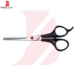 Tijeras de Entresacar Clásicas con Mango de Plástico Negro de 6 Pulgadas, Tijeras Profesionales para Peluquería con Cuchilla Dentada - Product Image 3