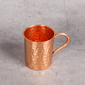 Taza Moscow Mule de Cobre Puro FAIZA CRAFT, Diseño Clásico, Ecológica, Hecha a Mano, con Asa para Beber Agua, Beneficios Ayurvédicos para la Salud - Product Image 2