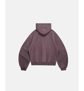 เสื้อฮู้ดดี้โอเวอร์ไซส์แบบสวมหัว ผ้าฟลีซเนื้อหนา ผสมผ้าฝ้าย 100% ทรงหลวมไหล่ตก  ผลิตตามสั่ง  รักษ์โลก - Product Image 2