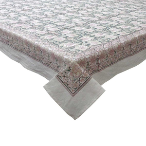 Mantel de Algodón Bauhaus Beige Gud con Estampado a Mano, 180x270cm, Hecho a Mano, Diseño Premium, Decoración para Mesa de Comedor, Regalo para el Hogar - Product Image 1