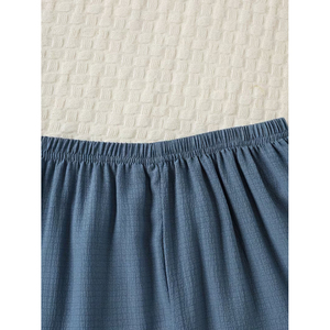 Ensemble de pyjama pour femmes, élégant, imprimé, floral, manches courtes, taille élastique, doux, respirant, pour dormir, se détendre - Product Image 5