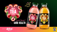 Thé glacé à la menthe citronnée de la marque RITA, 500 ml, bouteille en verre de haute qualité, produit vietnamien, prêt à boire, certifié HALAL et FSSC