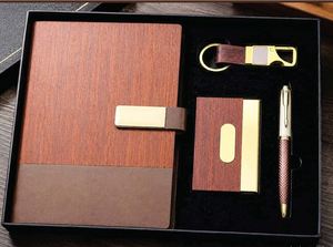 Set de Regalo Ejecutivo de Cuero PU Rojo: Libreta, Bolígrafo Metálico, Llavero y Tarjetero - Product Image 2