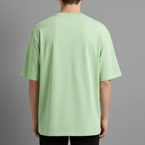 New Style Custom Blank Oversized Hip Hop T-Shirt Men's Drop Shoulder Heavyweight 100% Cotton Solid <b>Color</b> 180g O-Neck T Shirt - Product Image 3