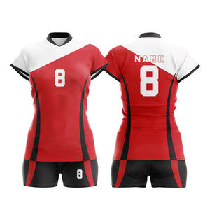 Uniformes de volley-ball pour adultes en gros, couleurs d'équipe personnalisées, logos, manches courtes, imprimés, haute qualité, fournisseur en gros - Product Image 1