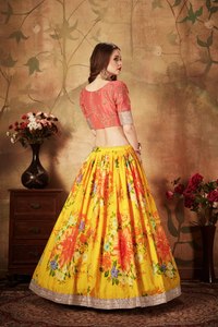 Pink Floral Embroidered Dupatta Ethnic <b>Shawl</b> Printed Silk Blend Scarf for <b>Wedding</b> Party Women - Product Image 3